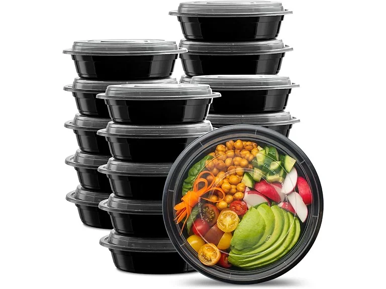 11" Meal Prep Containers W Lids Round