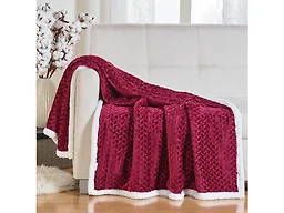 Braided Reversible Sherpa Throw Blanket