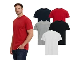 Black Horse TRX-BH22275_5PK_S S 5Pk Mens Crew Neck Cotton T-