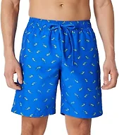 Amazon Essentials Men's 9" Quick-Dry Swim Trunk, Bright Blue Swordfish, Large
