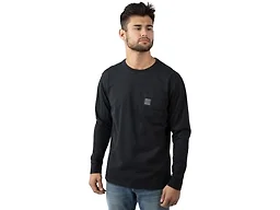 Field & Stream Men's Flush Out Long Sleeve Pocket Tee, Black, Large