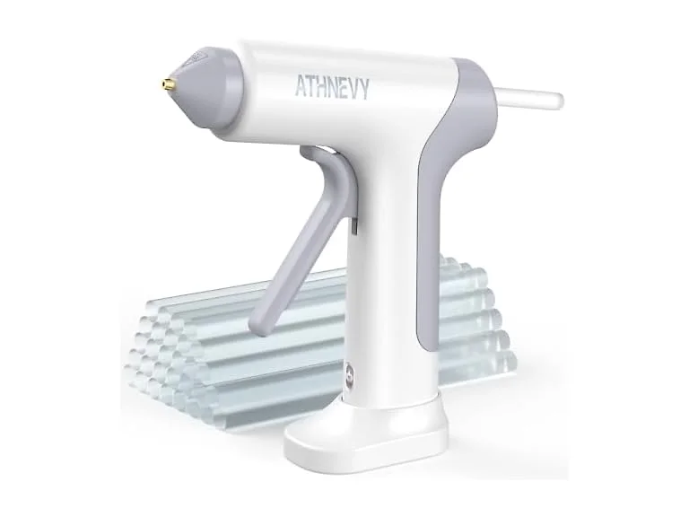 Athnevy FA0401 Cordless Hot Glue Gun White