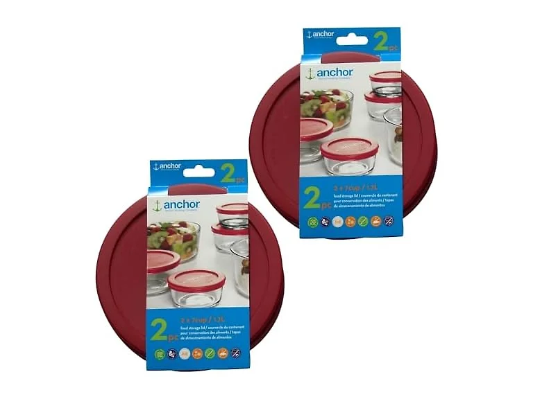 2-Pack Bundle Replacement Red Lids for