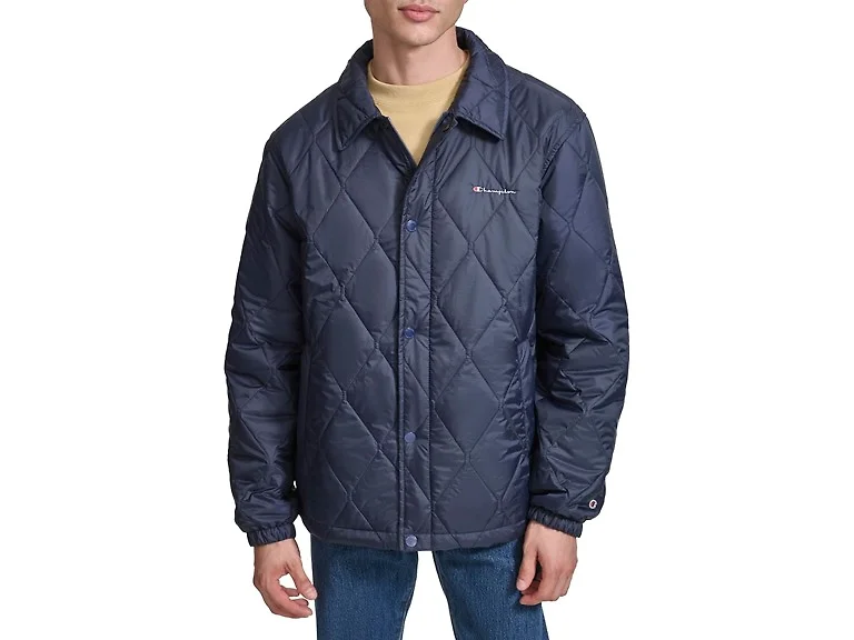 Champion Men (M) Diamond Quilted Jacket Peacoat