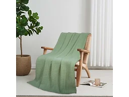 Cotton Melange Jersey Knit Throw