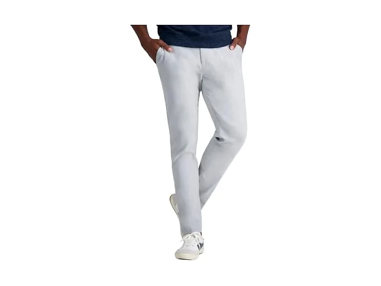 Haggar Men (29W x 32L) Life Khaki Slim Flat Pant
