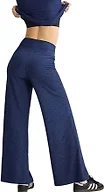 Outdoor Voices Women’s CloudKnit High-Rise Wide Leg Pant, Lightweight and Comfortable Drawstring Pants for Everyday Movement and Casual Wear, Navy, Small