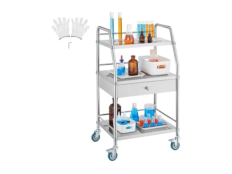 VEVOR Lab Serving Cart, 3 Layers