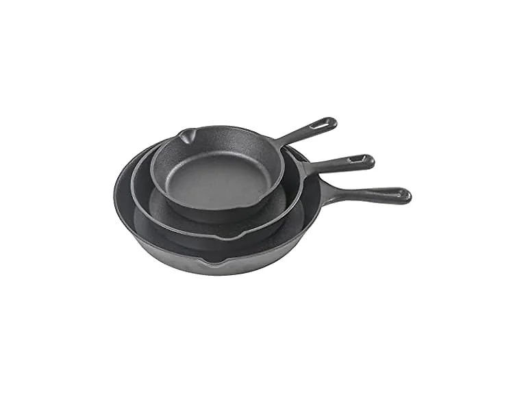Commercial CHEF 3pc Cast Iron Skillet