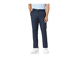 Amazon Essentials Men's Slim-Fit Flat-Front Dress Pants, Straight Leg, Polyester, Stone, Navy, 34W x 32L