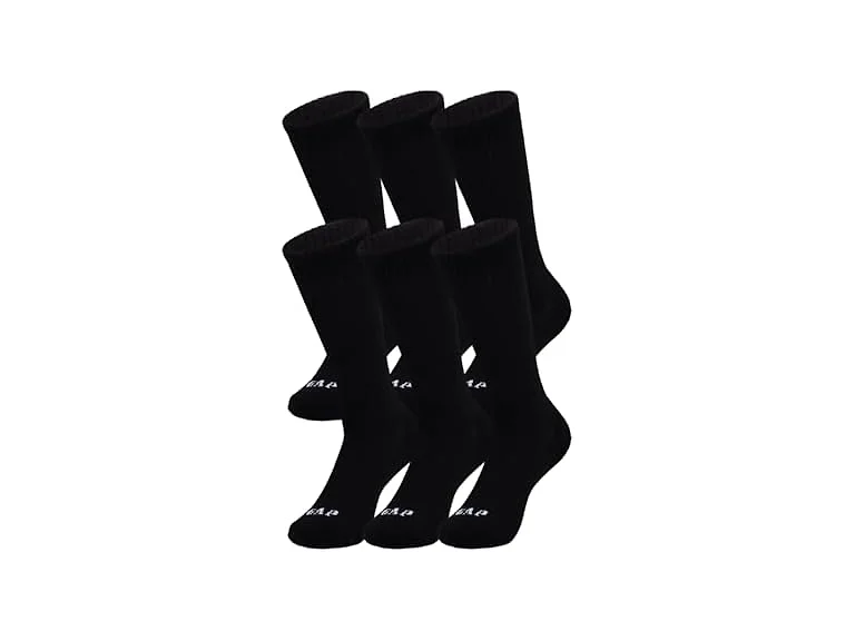 Original Air Channel Crew Socks, 6-Pack Adult Socks, Comfortable & Stretchy