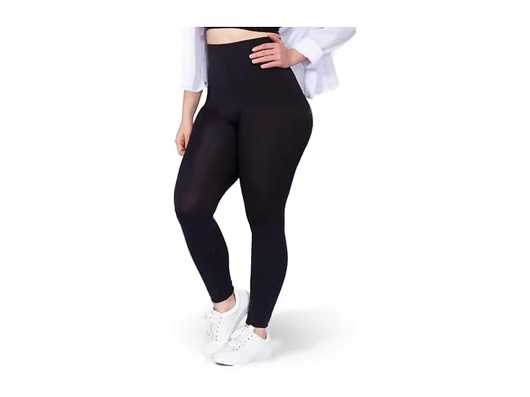 SHAPERMINT Women (L) Leggings See Through Black