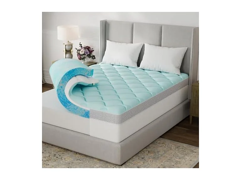 Novilla 3" Dual Layer Cooling Gel Mattress Topper