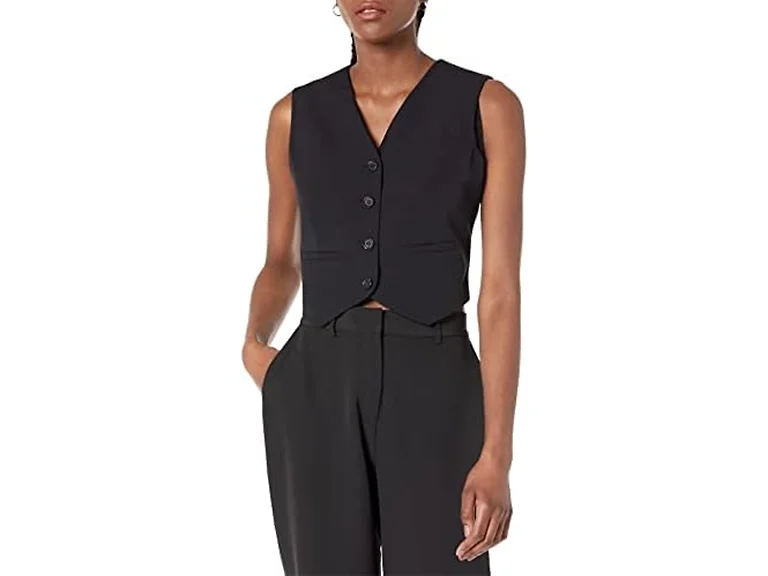 The Drop Women Sadie Cropped Slim Vest