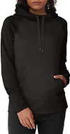 Hanes womens Sport Performance Fleece Pullover Hoodie Hoody, Black Solid/Black Heather, Small US