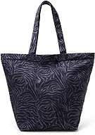 Amazon Essentials Women's Extra Large Overnight Travel Tote Bag, Black Animal Print, One Size