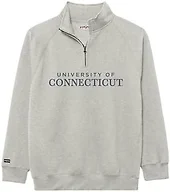JanSport NCAA Officially Licensed Rival Quarter Zip Sweatshirt, Long Sleeve Unisex 1/4 Zip, Cotton-Polyester Blend with Stand-Up Collar Design & Tapered Raglan Sleeves, Full Chest Embroidered Design