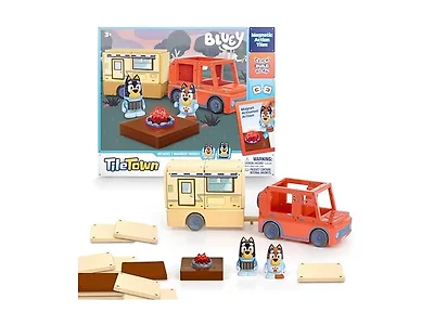 Tile Town Bluey Heeler Camper Magnetic Tile Set
