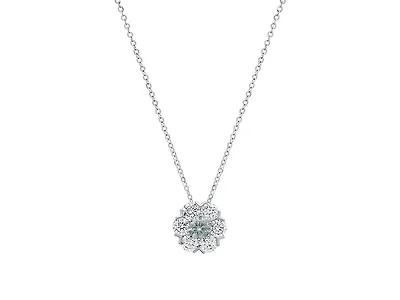 Floral Moissanite Necklace 2 CTTW
