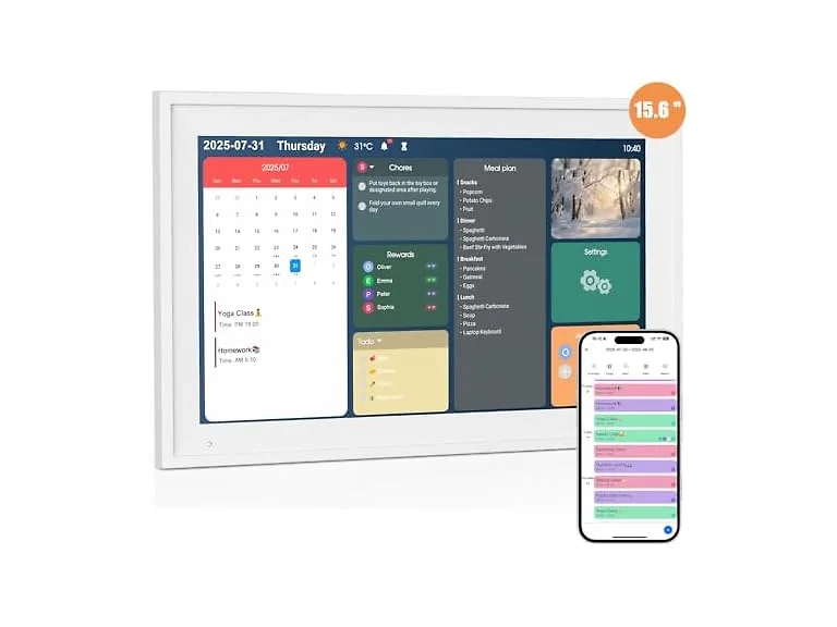 Homlab 15.6 inch Digital Calendar Touch Screen Chore Chart