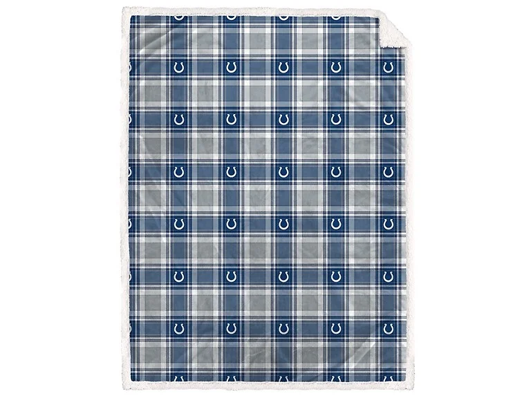 NFL Team Sherpa Plaid Blanket (60 x 90)