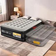 OhGeni Raised Air Mattress with Built in Pump, Airbed