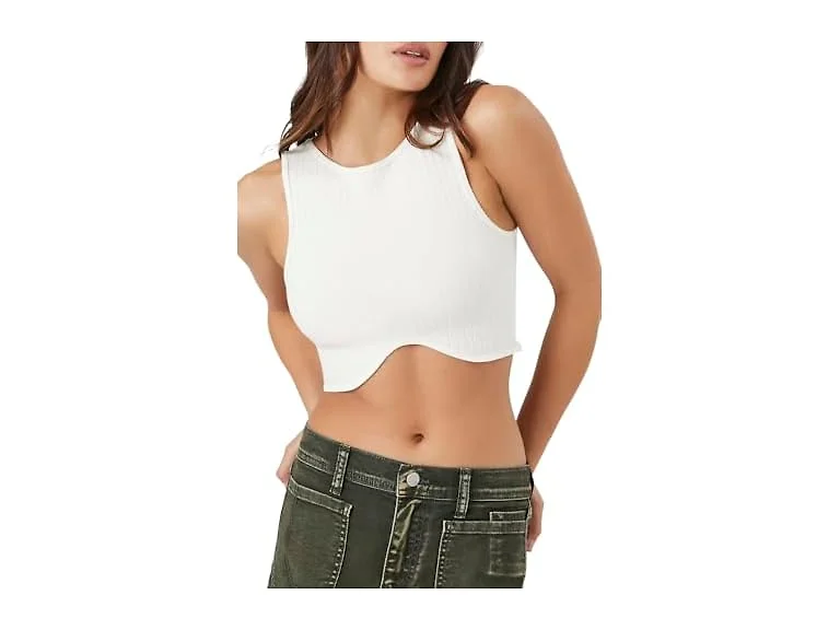 Forever 21 (L) Seamless Ribbed Crop Top