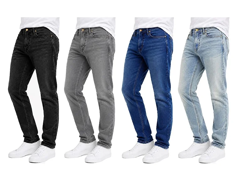 3Pk Mens Stretch Slim Straight Jeans