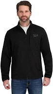 Reebok Mens Mock Neck Zip-Up Sweater Fleece Shell Jacket, Black, L