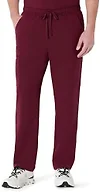 Amazon Basics Men's Scrubs Tapered Leg Pants Elastic Waistband, Burgundy, X-Large