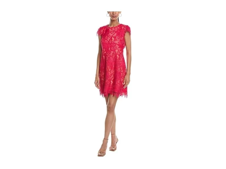 Vince Camuto Women Cap Sleeve U-neck Mini Dress