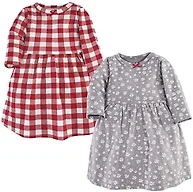 Hudson Baby Girl's Cotton Dresses, Snowflake, 9-12 Months