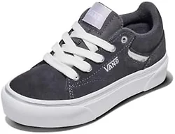 Vans Girls' Seldan Platform Shoe, Metallic Pop Asphalt, 3.5