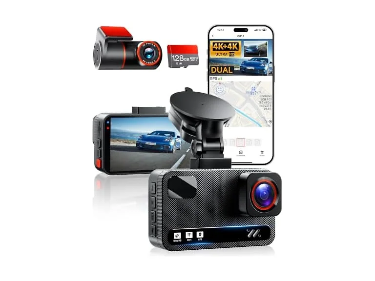 NDO Dash Cam Front and Rear, 4K 