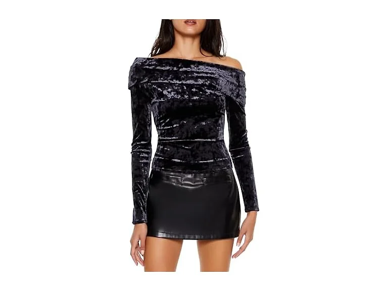Forever 21 Women (M) Crushed Velvet Top