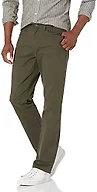 Amazon Essentials Men's Skinny Fit 5-Pocket Comfort Stretch Chino Pants, Olive, 34W x 36L