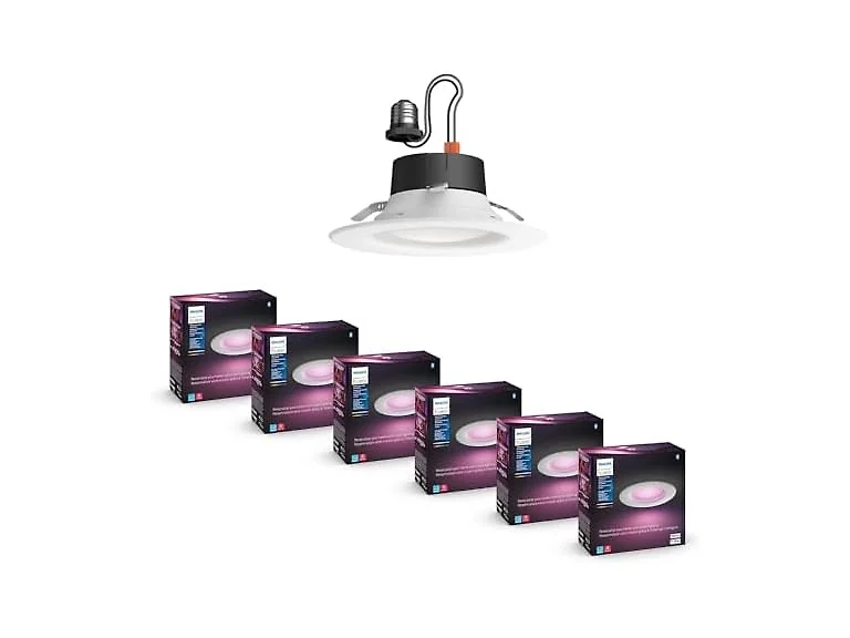 Philips Hue Smart 5/6 Inch LED Downlights, Color-Changing