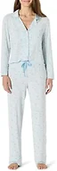 Amazon Essentials x Sofia Grainge Women's Stretch Modal Long-Sleeve and Full-Length Bottom Pajama Set, Light Blue Geese, XX-Large