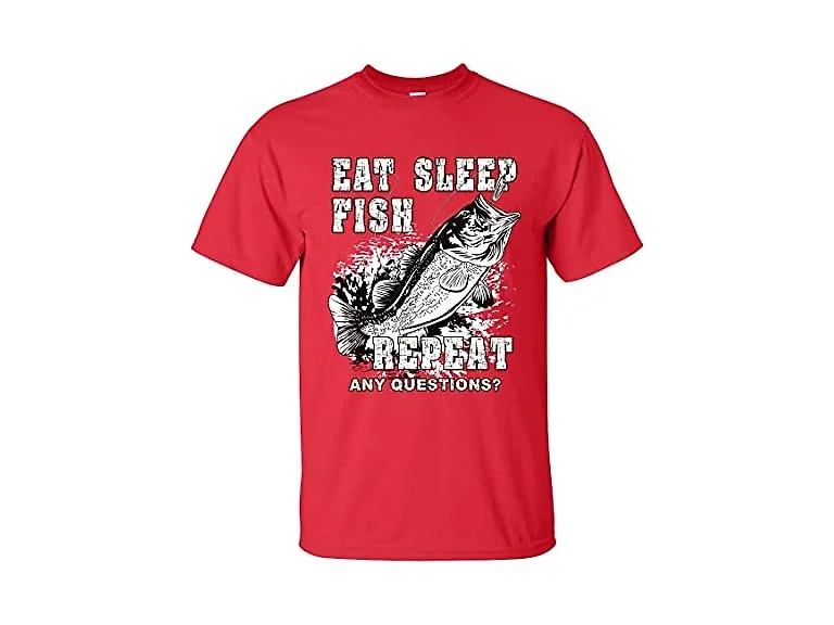 Trenz Shirt Company (XL) Fishing T-Shirt-red-XL