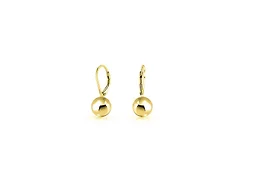  lbe7m-g 18K Gold Classic Ball Leverback Earrings Gold 