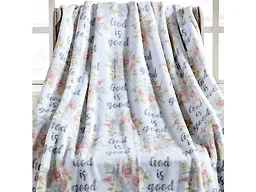 Luxury Home BLESSED-THROW Luxurious Micro Plush Throw Bl