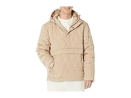 Amazon Essentials Men's Anorak Hooded Quarter-Zip Puffer Coat, Deep Brown, Large