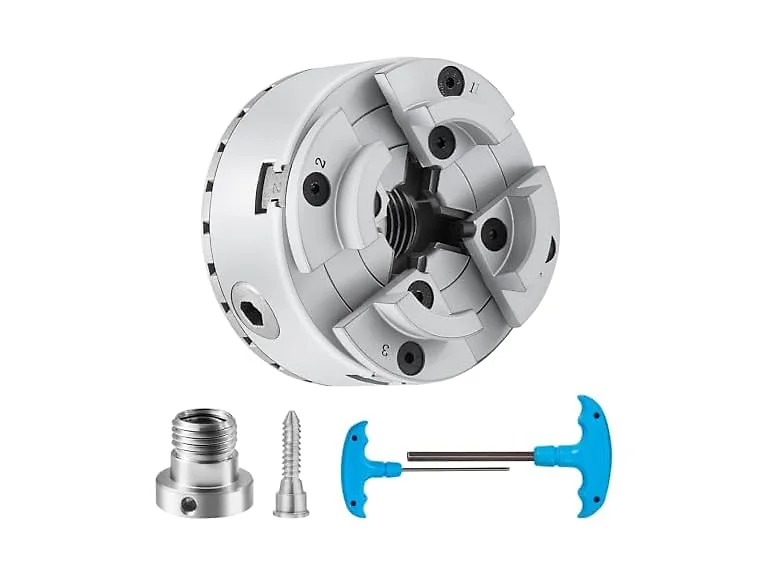 KP2-3/4 Lathe Chuck, 4-Jaw 2.75" Diameter, Metal