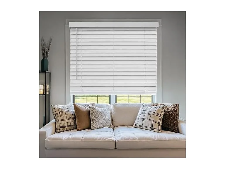 CHICOLOGY 2" Cordless Faux Wood Blinds 62" W x 60" H