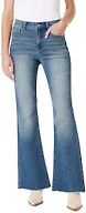 WallFlower Women's Fearless Curvy Super Flare High Rise Insta Vintage Juniors Jeans, Relle, 1