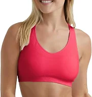 Hanes Seamless Racerback Moderate-Support Sports Bra with CoolDRI Moisture-Wicking