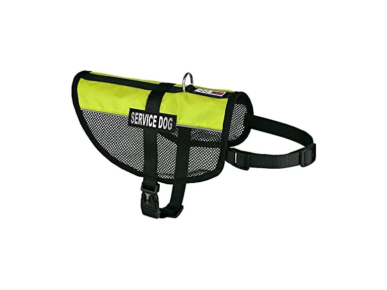 Dogline Service Dog Vest, 13 by 16-In, Lime