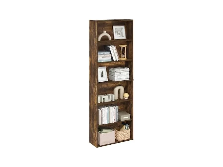 Furinno Jaya 6-Tier Bookcase Amber Pine