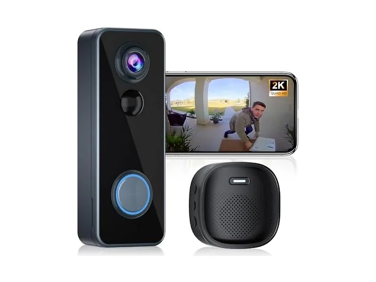 KAMEP 2K Wireless Doorbell Camera Alexa