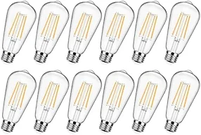 Sucolite B0CNQW9G4R 12-Pack Vintage LED Edison Bul